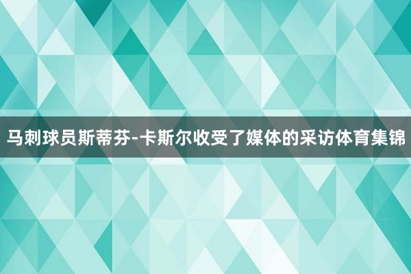 马刺球员斯蒂芬-卡斯尔收受了媒体的采访体育集锦