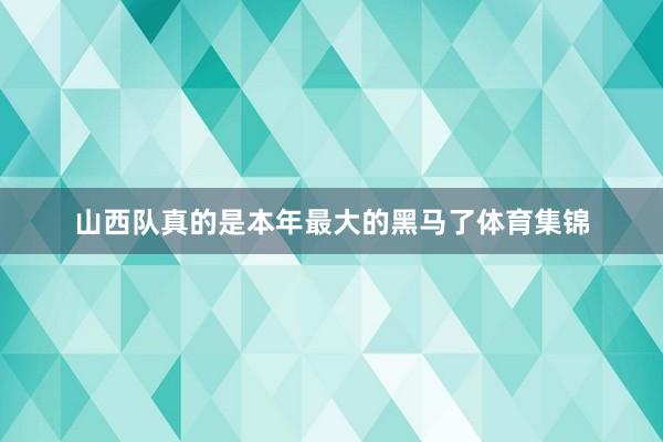 山西队真的是本年最大的黑马了体育集锦